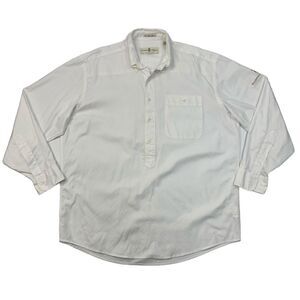Fairway & Greene Club Shirt Mens L Large White Button Down Collared Preppy Golf